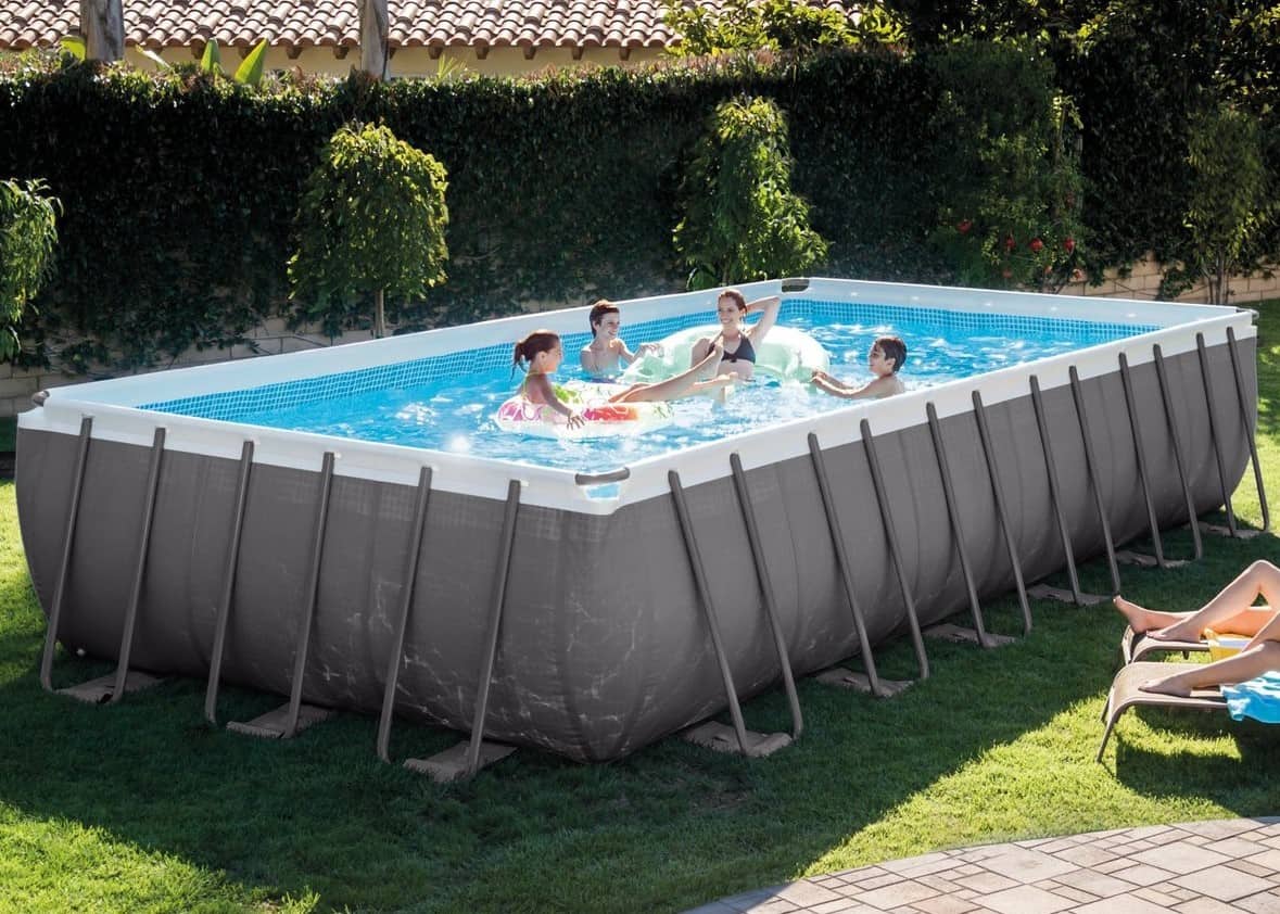 Unique Intex Above Ground Swimming Pool Reviews with Simple Decor